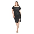 thumbnail image 4 of Vestido de satín Roman Fashion /Tallas Extras, 4299 (Negro) negro 42, 4 of 5
