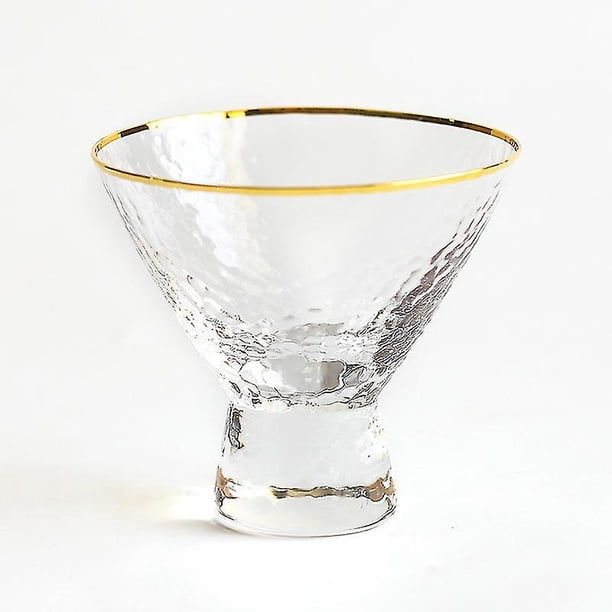 Copas de martini iridiscentes sin tallo - Copas de cóctel martilladas de primera calidad para bodas, aniversario