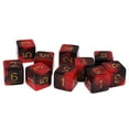 thumbnail image 2 of Paquete de 10 D6 de seis caras de dos colores y juegos D (1-6) Rojo + negro, 2 of 9