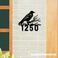 thumbnail image 2 of Handmadetneonsign Crow House Number Metal, Crow Home Number Metal Sign, Animal Address Wall Sign 041123, 2 of 5