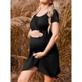 thumbnail image 5 of Avidlove Nursing Nightgowns 3 In 1 Maternity Gown Short Sleeve Breasfeeding Sleepwear Labor and Delivery Dress, 5 of 7