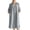 Gray., variant on HBGVBA Women's V Neck Plus Size Dresses Long Sleeve Side Slit Pocket Loose Solid Color Midi Casual Dress
