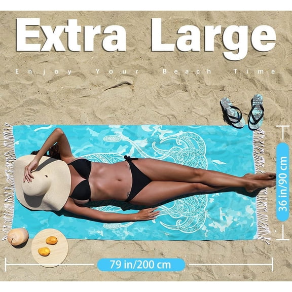 Turkish Beach Towel Quick Dry Absorbent Cotton Lightweight Thin Bathroom Bath Pool Swim Towels Extra Large Oversized Sand Free Beach Accessories Essentials Stuff Cloud Gift for Adults