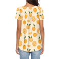 thumbnail image 2 of Chririnla Orange Womens Tops Short Sleeve Workout Blouses Asymmetrical T-shirts Plus Size Summer Tops for Women Ladies, 2 of 6