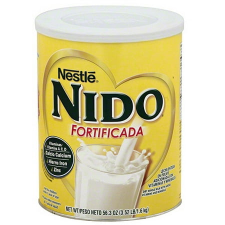 Nido Fortificada Lait entier en poudre avec vitamines et minéraux ajoutés, 56,3 oz (Pack de 6)