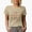 Tan, variant on Distressed Meet Me in the Woods - Camper & Mountains Art Merch Gift, Tan T-Shirt, Large