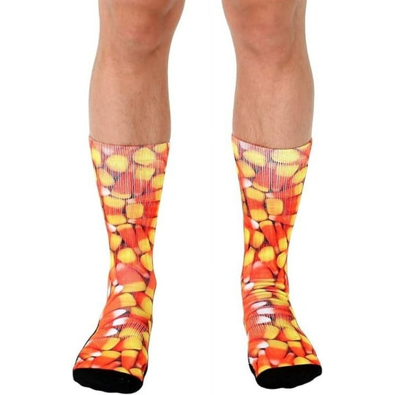 Living Royal Candy Corn Sport Socks Halloween Fall Autumn