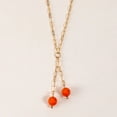 thumbnail image 2 of Elsie & Zoey Dangling Genuine Red Sponge Coral 17" Y-Necklace for Women, 2 of 3
