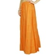 thumbnail image 4 of Phagun Women's Long Skirt Bohemian Gypsy Tiered Cotton Maxi Skirt Beach Wear, 4 of 5