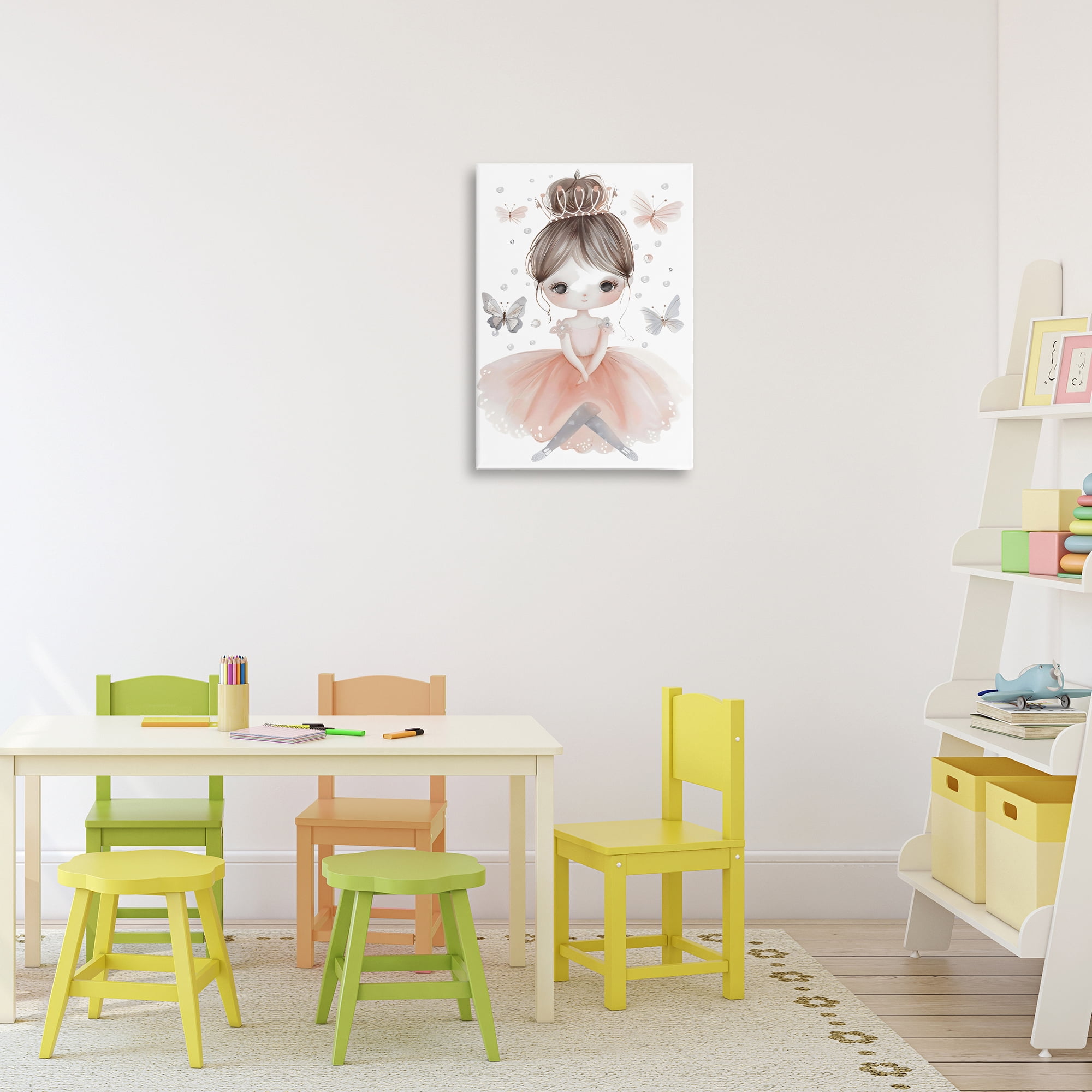 Stupell Industries Sweet Butterfly Fairytale Princess Canvas Wall Art, design by Creative Studio