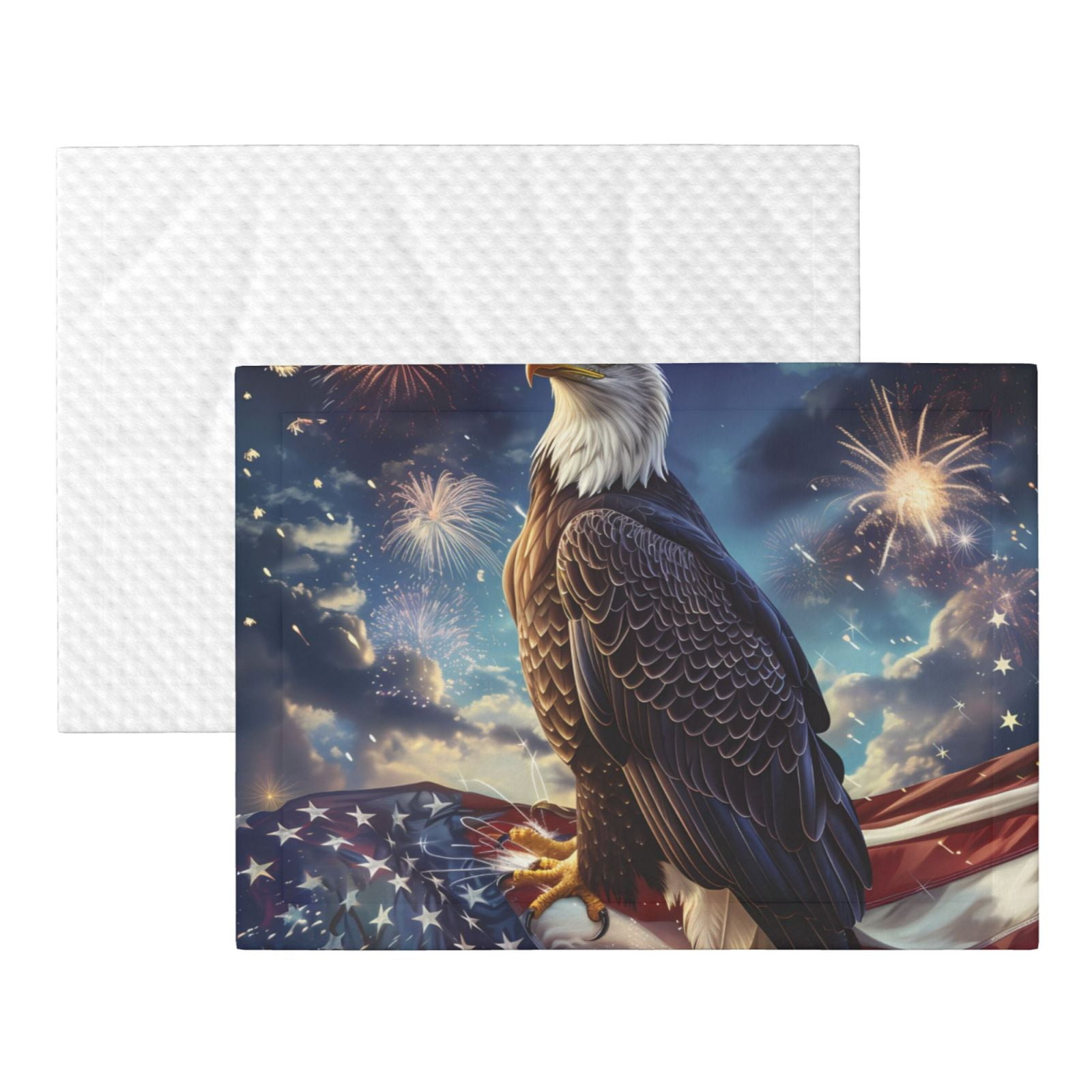 Naloa Night Sky Bald Eagle Dog Blanket, 3 Sizes Cat Blanket for Indoor Cats Large Medium Small Dog Gifts-Small