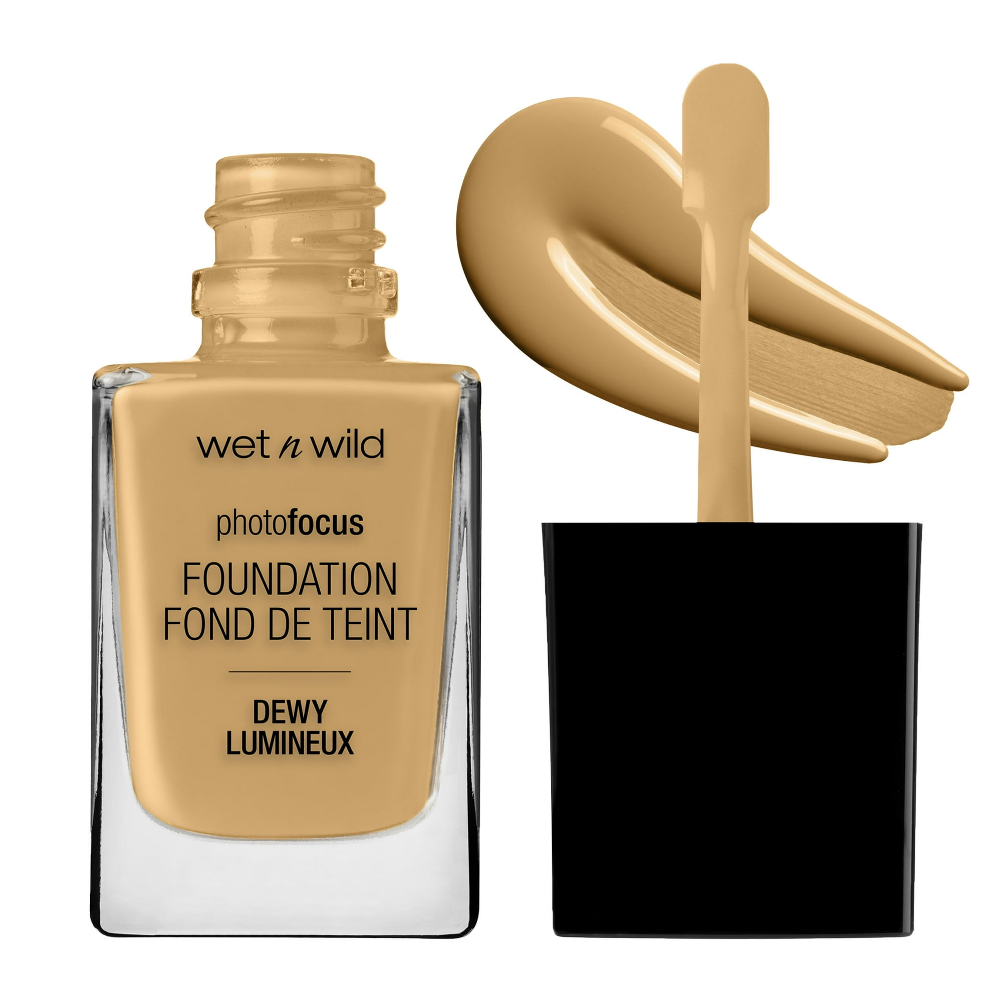 Wet n Wild Photo Focus Dewy Liquid Foundation Makeup, Desert Beige, 1.0 fl oz
