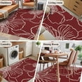 thumbnail image 5 of 2.7'x5' Area Rugs, Red Flowers Indoor Outdoor Area Rug for Living Room Bedroom, Spring Floral Botanical Modern Art Washable Bathroom Rugs Kitchen Floor Carpet Mats Home Decor Aesthetic, 5 of 8