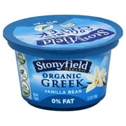 Stonyfield Organic Greek Vanilla Bean Nonfat Yogurt, 5.3 Oz.