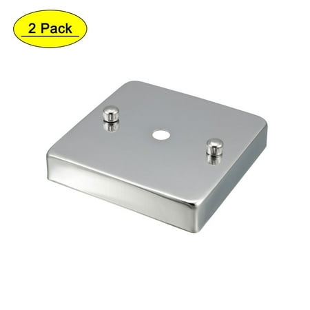 

Uxcell Ceiling Canopy Light Plate Chassis Disc 100x100x20mm Silver Tone 2 Pack