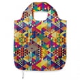 thumbnail image 1 of Colorful Fabric Shopping Tote, Random Triangles Vibrant Composition Geometrical Modern Design, Portable and Foldable Bag to Keep in Pocket Bag Purse & Car, Multicolor, by Ambesonne, 1 of 4