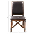 thumbnail image 5 of Solid Wood Legged Dining Chair With Faux Leather Seat Covering Classic Chair: & For Room, 5 of 5