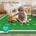 thumbnail image 4 of ODIKA 6'x9' Washable Area Rug Football Sport Design With Gridiron Yard Lines And Team Pennant Motif for Dining Room, Under Table, Office Décor, Non-Slip Chair-Friendly, 4 of 7