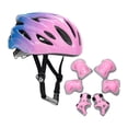 thumbnail image 4 of Casco de bicicleta para niños Juego de cascos con rodilleras Casco de patinaje portátil ajustable para niños de ciclismo de longboard de múltiples, 4 of 8