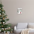 thumbnail image 5 of Cheerful Snowman Red Sleigh Sled Holly Botanicals Landscape Painting Framed Art Print Wall Art, 5 of 5