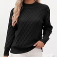 thumbnail image 2 of Timegard Womens Sweaters Long Sleeve Crewneck Comfy Pullover Fall Winter Slim Knit Tops Solid Color, 2 of 6