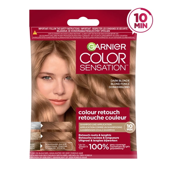 Garnier Color Sensation Root & Colour Retouch, Demi Permanent Hair Dye, 7.0 Dark Blonde