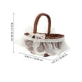 thumbnail image 2 of UPOUART Rustic Style Woven Shape Storage Basket Multi Plastic Iron for Home Decor 1Pack, 2 of 6