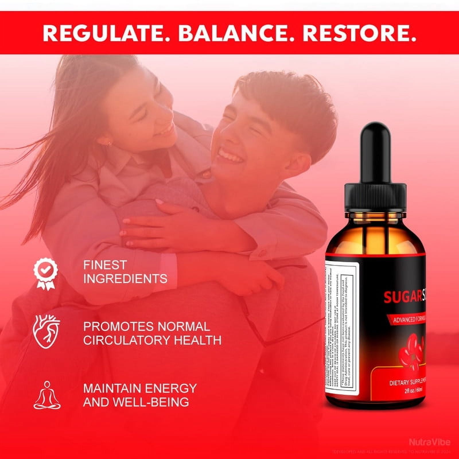 3 Pack) Sugar Six Drops, Official Blood Support In Liquid 3 Pack) Sugar Six Drops, Official Blood Support In Liquid