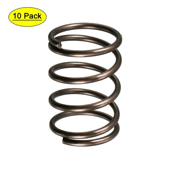 Unique Bargains 1.2mm Wire Dia 17mm Outer Diameter 25mm Long Compression Springs Black 10Pcs Spring Steel