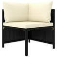 thumbnail image 1 of Nilo Outdoor Modular Sectional Corner Sofa Seat, Cream, Black Rattan, 1 of 1