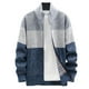 thumbnail image 1 of Cárdigan de punto con cremallera para hombre de Augper, suéter grueso con cuello alto y forro polar cálido, 1 of 5