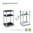 thumbnail image 4 of Furinno Just 3-Tier Turn-N-Tube End Table, 1-Pack, White/White, 4 of 5