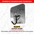 thumbnail image 5 of KLAPiT Super Hook – Heavy-Duty Adhesive Wall Hooks, holds up to 11 lbs, waterproof, no damage, easy install on tile, wood, glass, metal, stone, 5 of 7