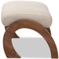 thumbnail image 4 of Baxton Studio Sandrine Fabric Ottoman in Light Beige and Walnut Brown, 4 of 7