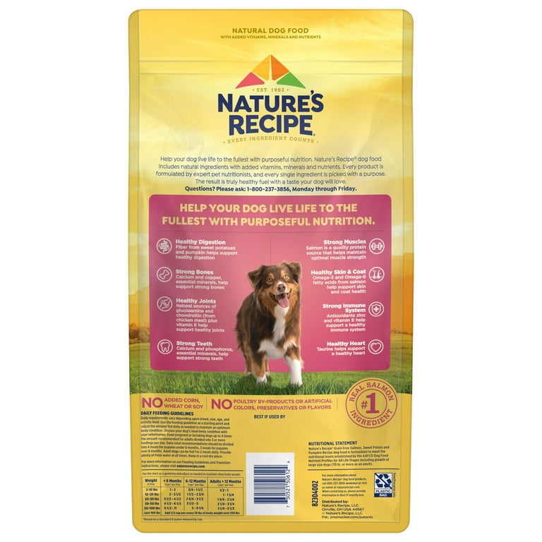Nature s Recipe Adult Dry Dog Food Salmon Sweet Potato Pumpkin