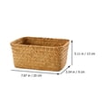 thumbnail image 3 of Seagrass Basket Organizer Storage Cube Wicker Woven Hyacinth Basket for Vegetables Fruit Bathroom Toilet Closet Picnic, 3 of 7