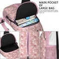 thumbnail image 4 of Sling Backpack,Pink Christmas Snowman Pattern Crossbody Bag with Water Bottle Holder,Waterproof Sling Bag for Men/Women with Chest Phone Holder for Hiking,Travel, 4 of 6