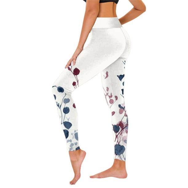 nsendm Unisex Pants Adult Womens Cotton Yoga Pants Thick High Waist Yoga  Pants Workout Running Yoga Leggings for Women Crazy Yoga Pants 23(Navy, M)