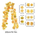 thumbnail image 3 of Leodye 1 Pack Fall Garland Outdoor 78.77in Maple Leaves Fall Leaf Garlands for Autumn Fireplace Party Decor Thanksgiving Door Decorations, 3 of 6