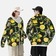 thumbnail image 5 of Picia Lemon Fruits Flowers Leaves Women's Men's UPF 50+ Sun Protection Hoodie Shirt Long Sleeve SPF Fishing Outdoor UV Hiking Lightweight Shirts-3X-Large, 5 of 9