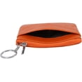 thumbnail image 3 of LAICAIW Women's Genuine Leather Coin Purse Mini Pouch Change Wallet with Keychain, Orange, 3 of 6