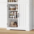 thumbnail image 5 of Homfa 71'' Freestanding Pantry Cabinet with 4 Doors, Modern White Storage Cabinet for Dining Room Living Room, 5 of 7