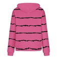 thumbnail image 5 of Fashion Hoodies for Women Pullover Plus Size Casual Striped Long Sleeve Pocket Hoodie, 5 of 6
