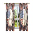 thumbnail image 7 of Yayeee Window Curtains Light Filtering 63"x42" Grommet Panel Pair Home Living Room Decor, Baseball Pattern, 7 of 7