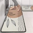 thumbnail image 2 of Kitchen Rugs Sets Of 2,Brown Boho Abstract and Plant Pattern Anti Fatigue Kitchen Mat Rugs Non Slip Washable,Decorative Kitchen Floor Mats for Kitchen,Sink,Laundry,17"x47"+17"x47", 2 of 5