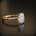 thumbnail image 3 of Cora Jewellery 1.75CT Oval Moissanite Solitaire Engagement Ring For Women , 14K Yellow Gold, 3 of 5