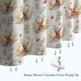 thumbnail image 6 of Beige Highland Cow Flower Pattern Shower Curtain 36"x72" ,Bathroom Decorative Shower Curtains Set with 12 Hooks,Modern Waterproof Washable Shower Curtain, 6 of 6