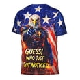 thumbnail image 2 of Omeoer Funny Patriotic Eagle Graphic T-Shirt Guess Who Just Got Noticed USA Flag Short Sleeve Crewneck Tee for Men Women, 2 of 7