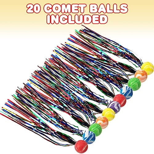 ArtCreativity Comet Balls, juego a granel de 20, súper bolas hinchables con serpentinas co ArtCreativity ArtCreativity