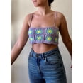 thumbnail image 3 of Niusricy Women Sexy Cute Knit Tops Ladies Sleeveless Camisoles Colorful Spaghetti Straps Cropped Vests Backless Flowers Short Knitwear Waistcoats Fashetwear for Holiday Daily Summer Clubwear, 3 of 5